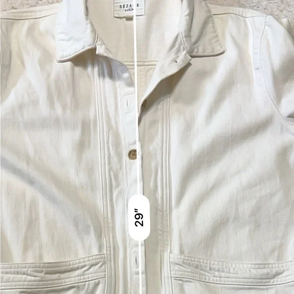 Sézane White Will Jacket M - Picture 9 of 13